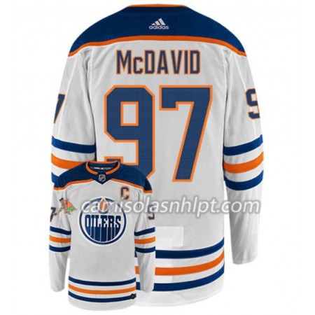 Camisola Edmonton Oilers CONNOR MCDAVID 97 Adidas Branco Authentic - Homem